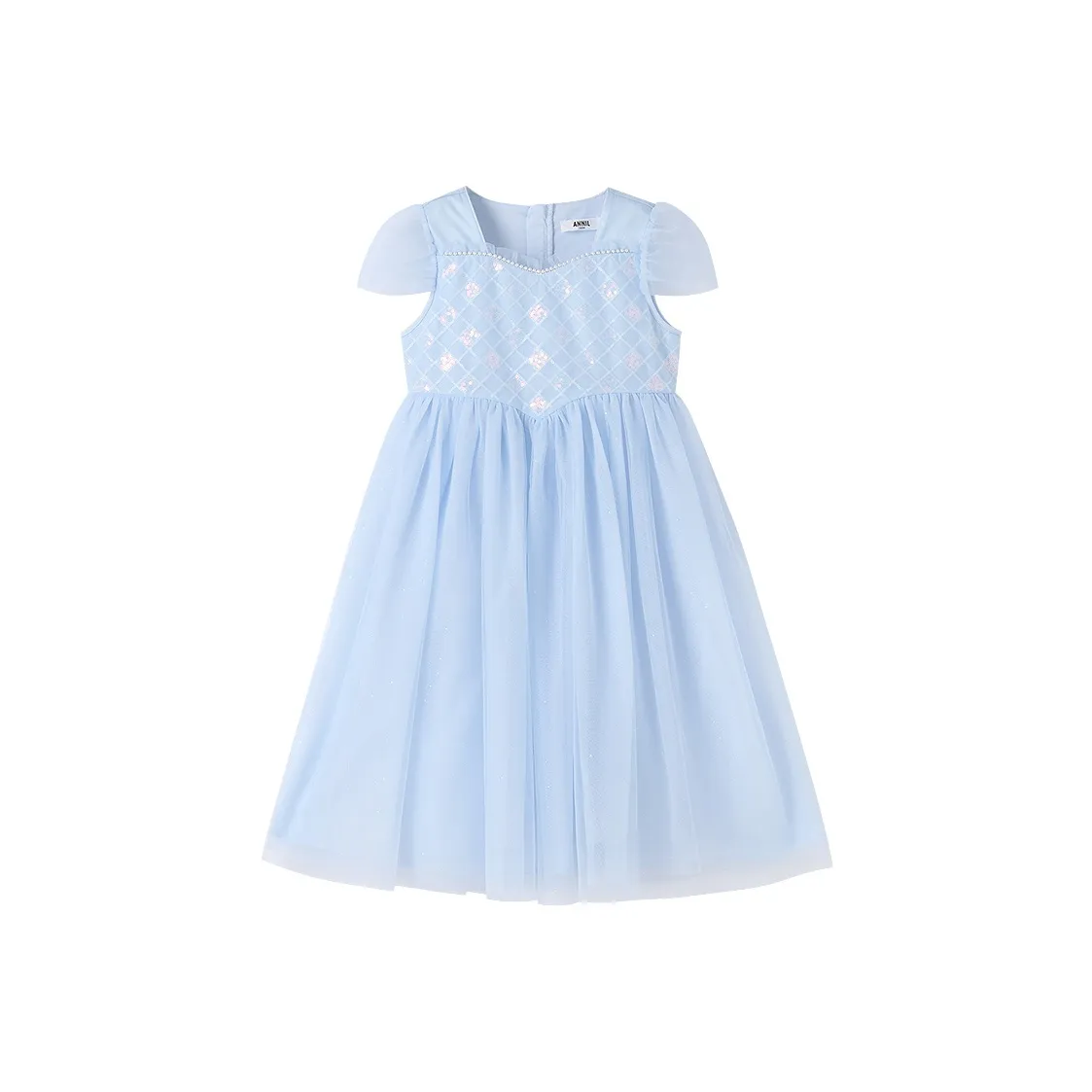 Annil Платье SS25 Океанский синий для детей 3-7 лет