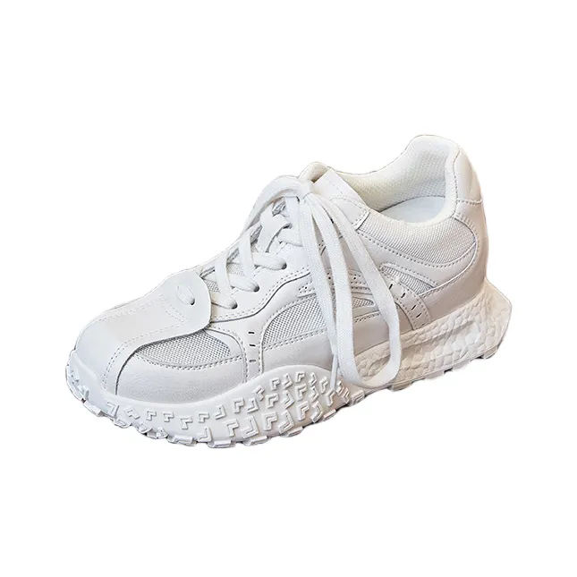 QING MISS Амортизаторы Shock Absorbers Противоскользящие Устойчивые к истиранию Дышащие Низкий Топ Кроссовки Slip Resistant Abrasion Resistant Women's Ecru