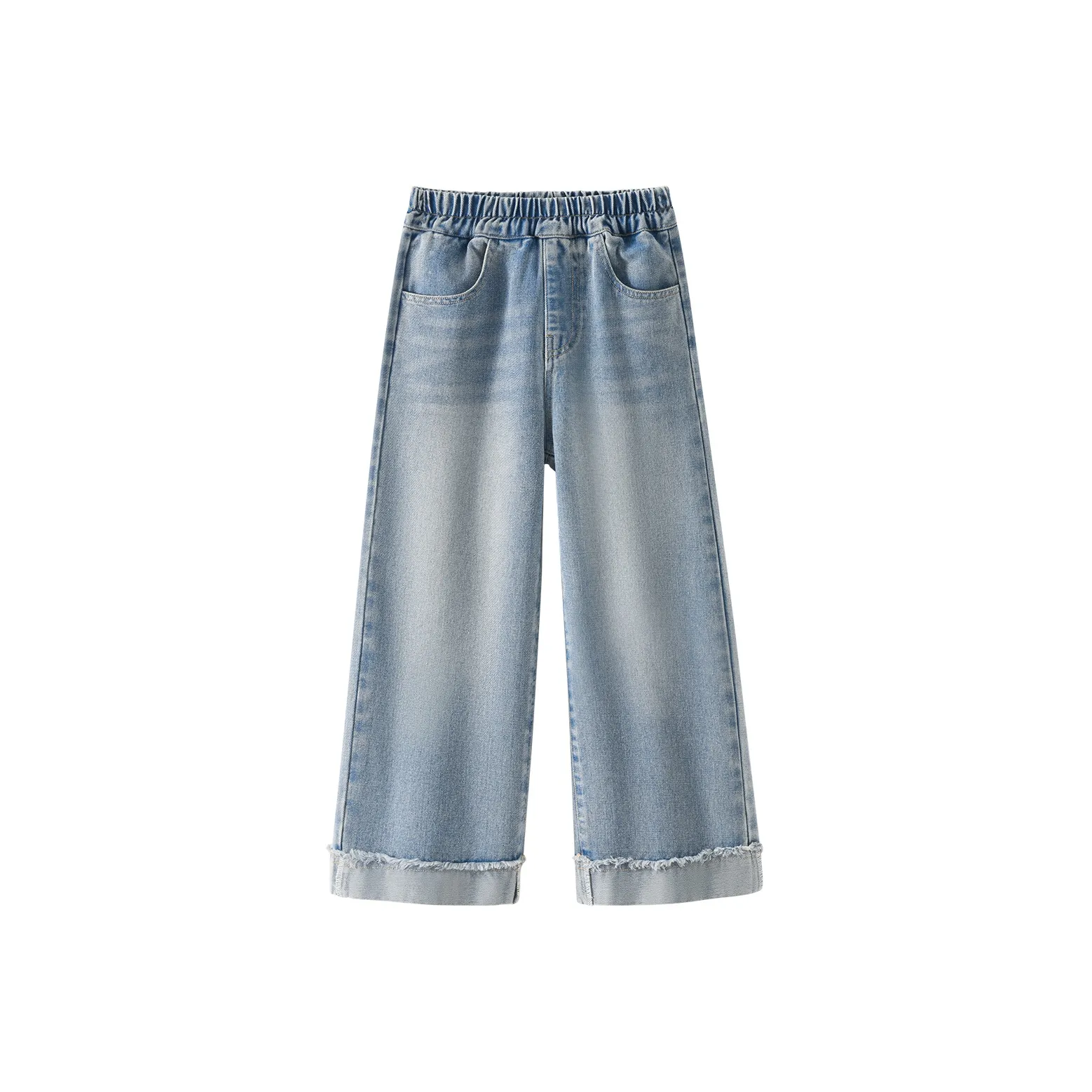 Hello Kitty Jeans Sanrio Series Однотонный Джинсовый Светло-Синий Детский