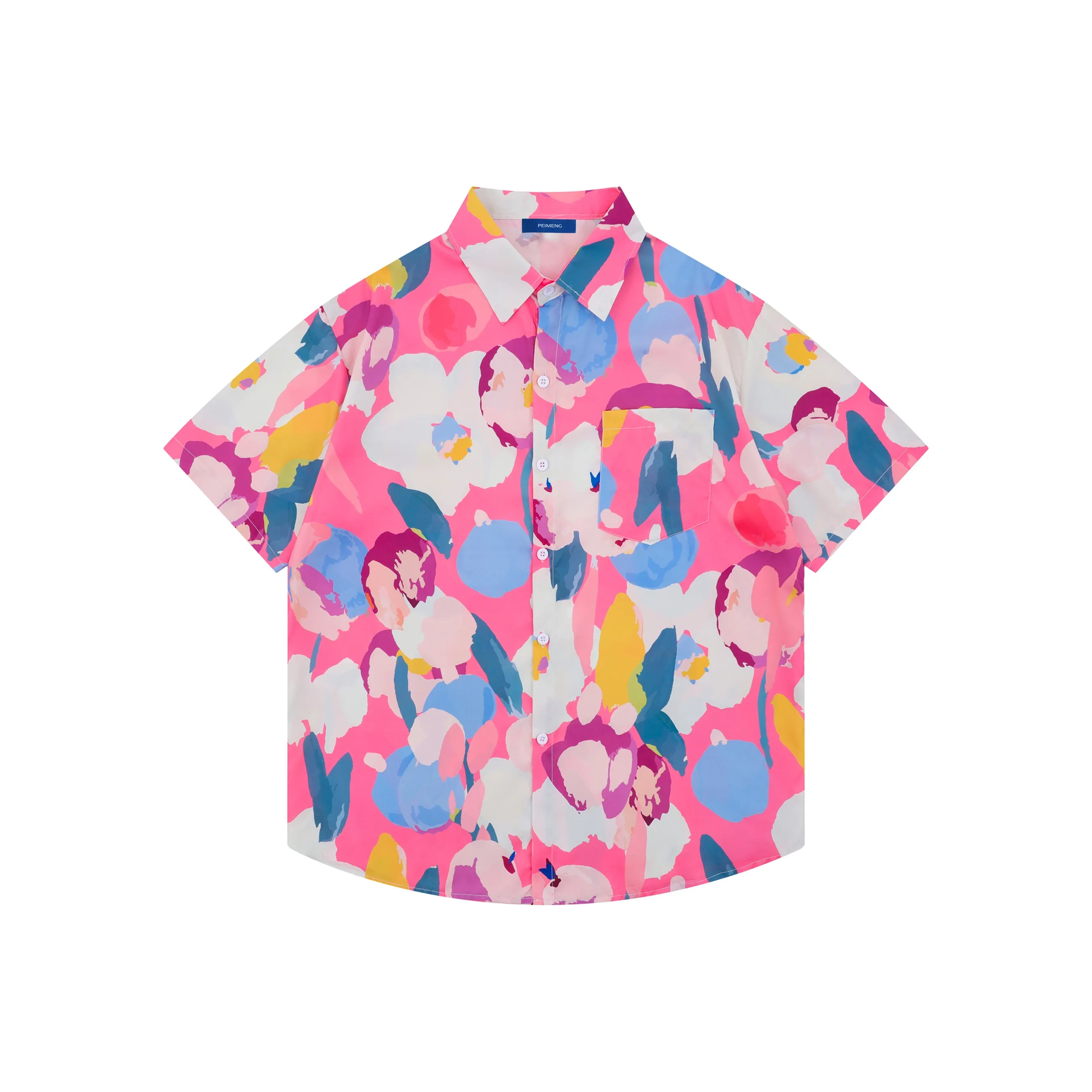 PEIMENG Розовая унисекс рубашка