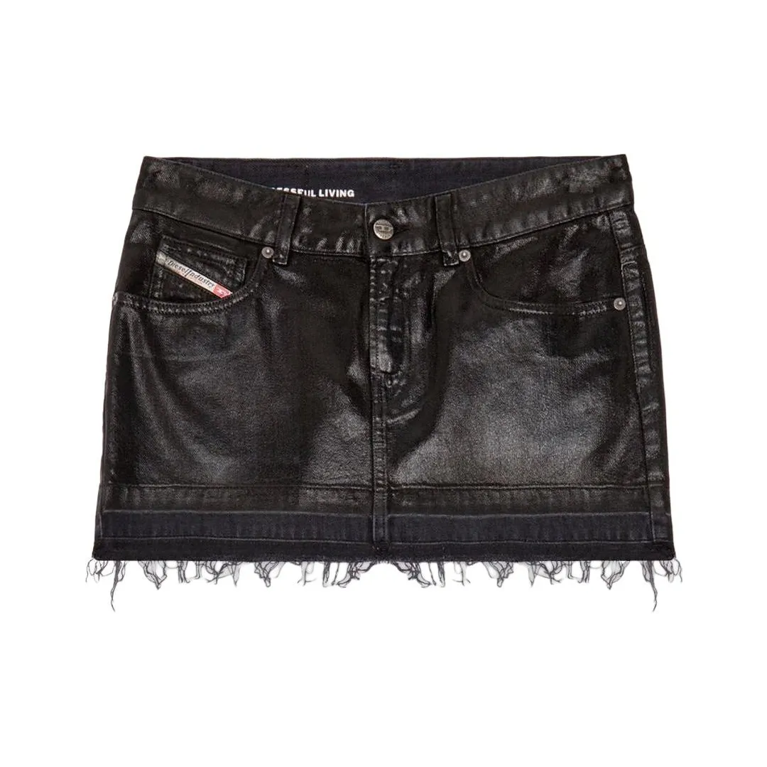 DIESEL Джинсовые короткие юбки Женские Черный