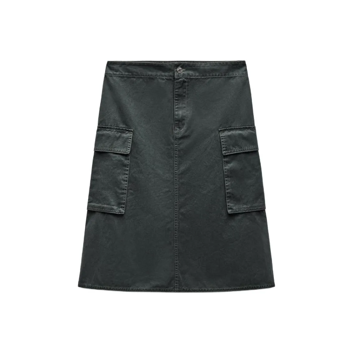 ZARA Trf Карго Юбки Короткие Женские Светлый Хаки