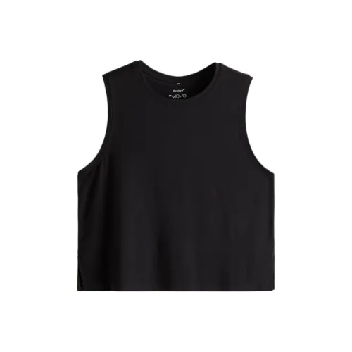 H&M Черные Женские Спортивные Майки Без Рукавов
