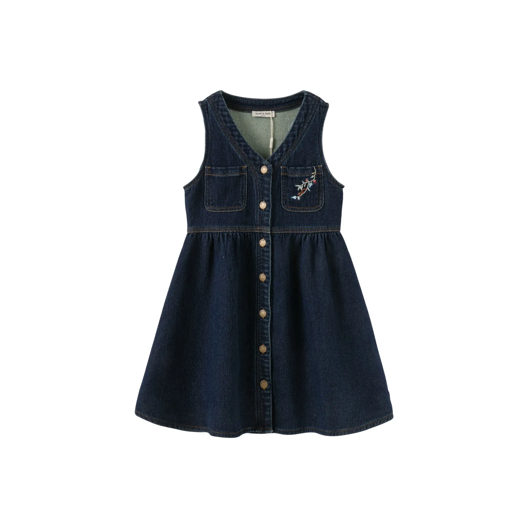 DAVE BELLA Платье Детское Джинсовый Синий