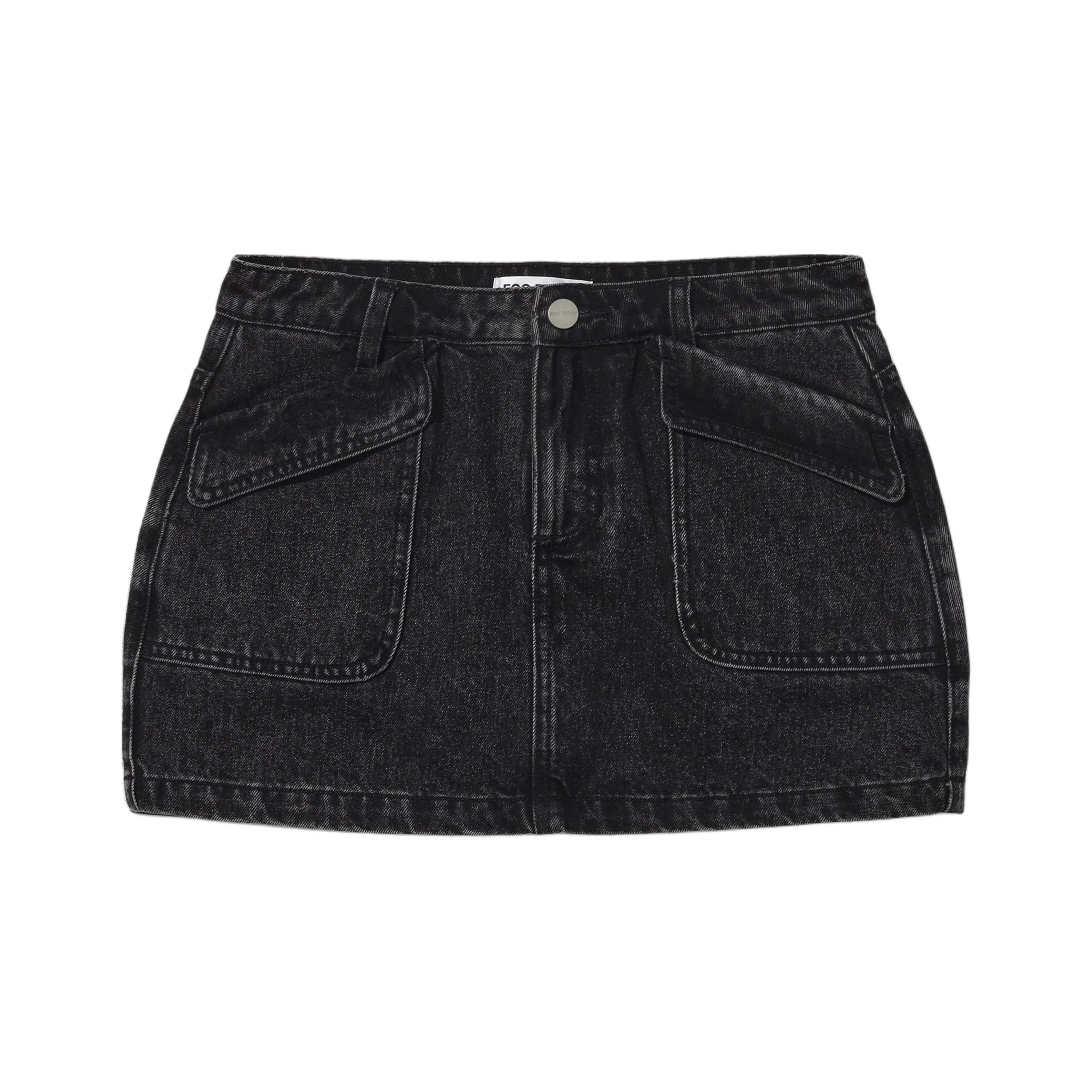 EGO FETCH Джинсовые короткие юбки Женские Черный