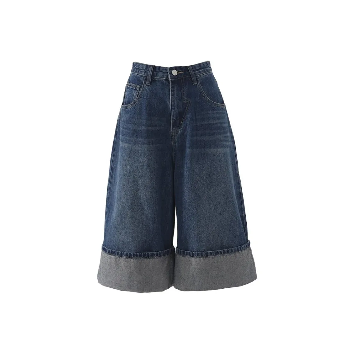 SHIJI Синие Штаны-капри Женские Джинсовые шорты