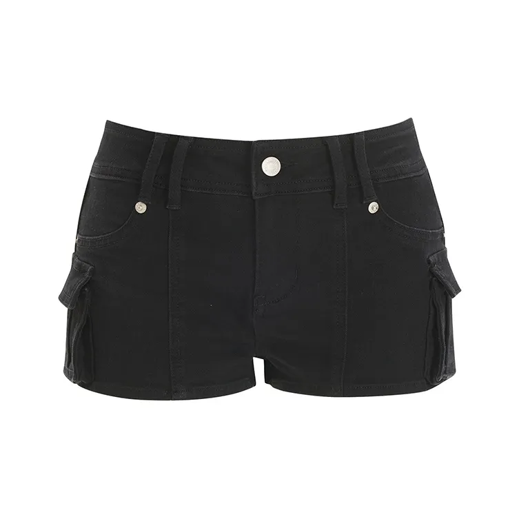 Казахстан Джинсовые шорты Женские Черные