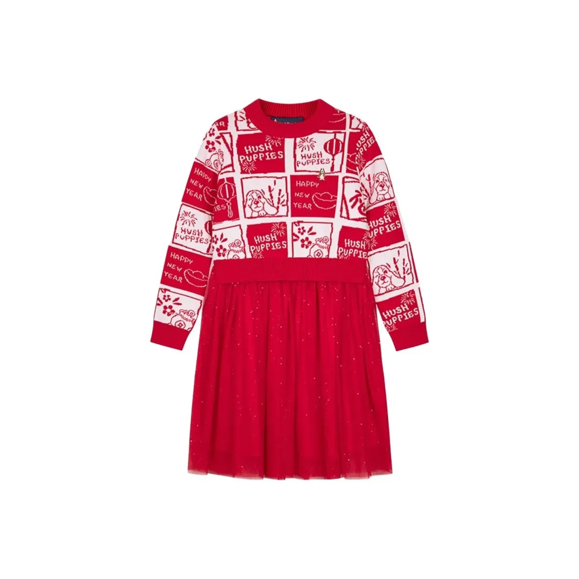 Hush Puppies Платье Кораллово-красное Детское