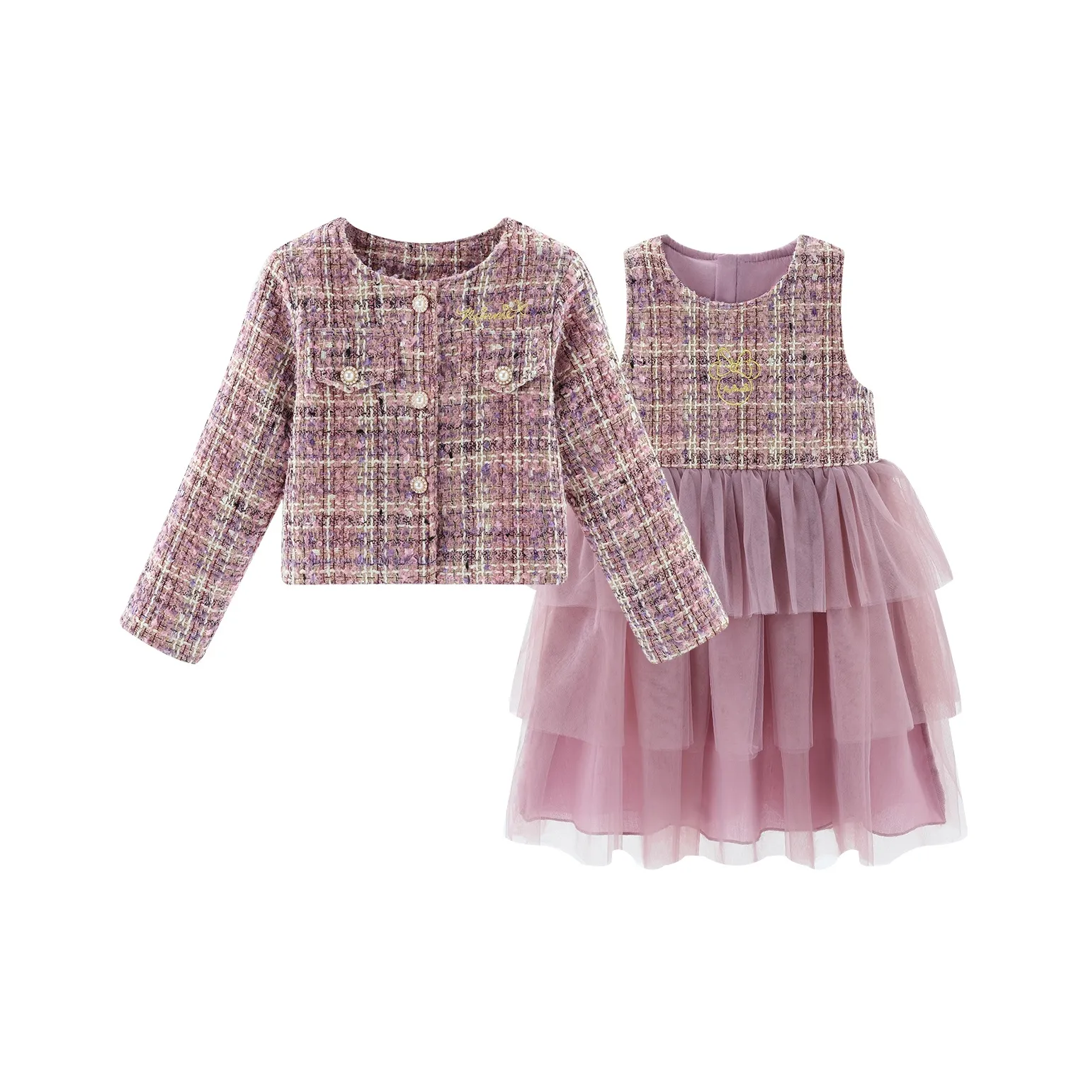 Детский комплект Disney с юбкой 3-7 лет фиолетовый