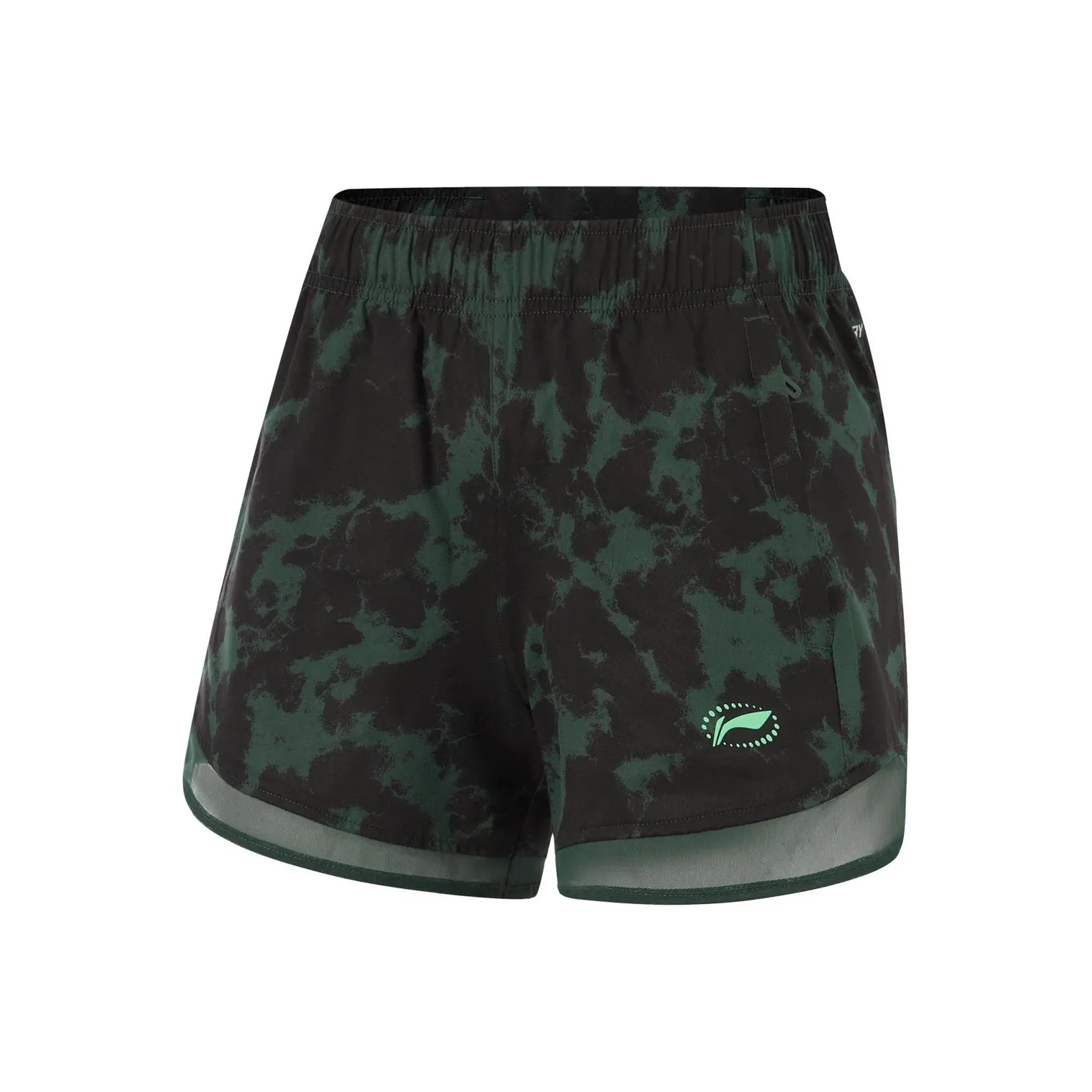 LiNing Running Collection Sports Shorts Women's Dark Green Black