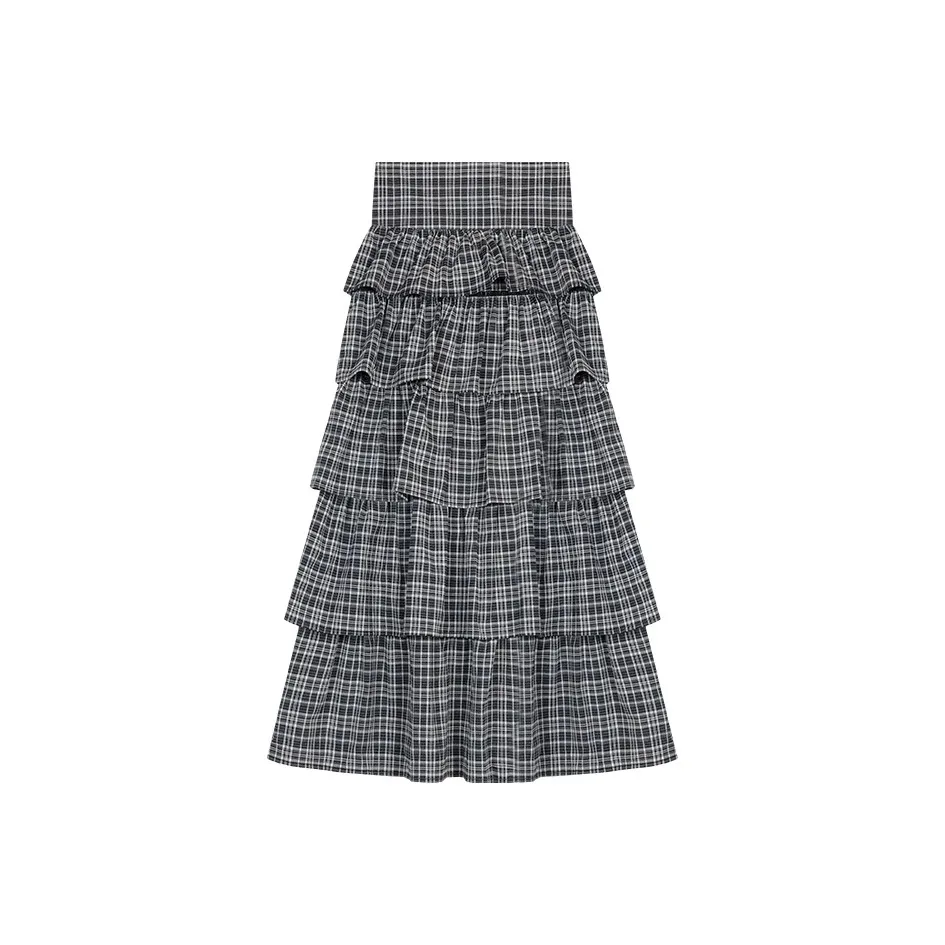 ARIADNAW STUDIO Повседневный Длинный Юбка Женские Синий