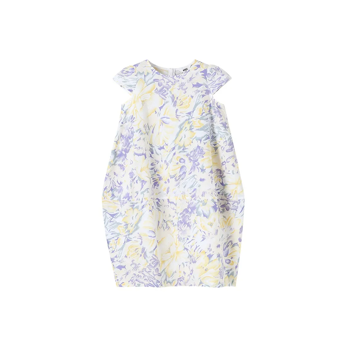 Annil Платье SS25 Фиолетовый Желтый Цветочный Дизайн Подростки