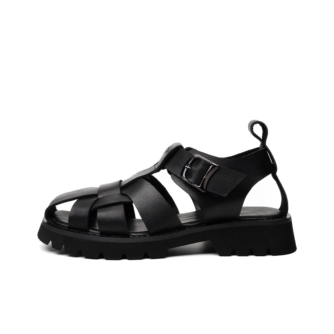 Сандалии FED в римском стиле, черные, мужские