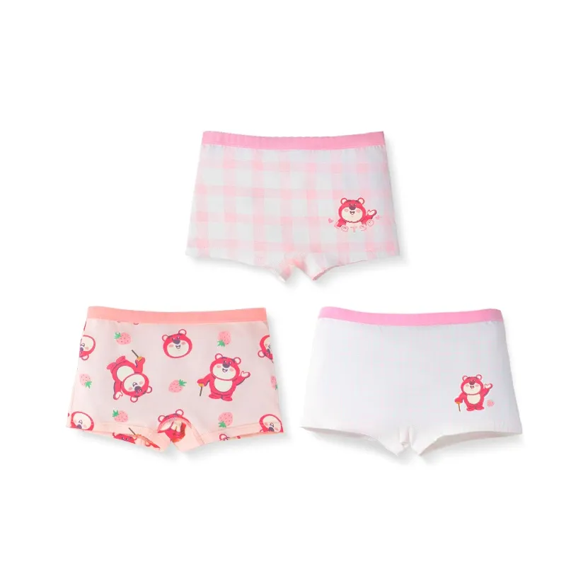 Дисней 3 PIECES Набор Full Print Розовый + Большой Сетка + Маленький Сетка Kids Трусы