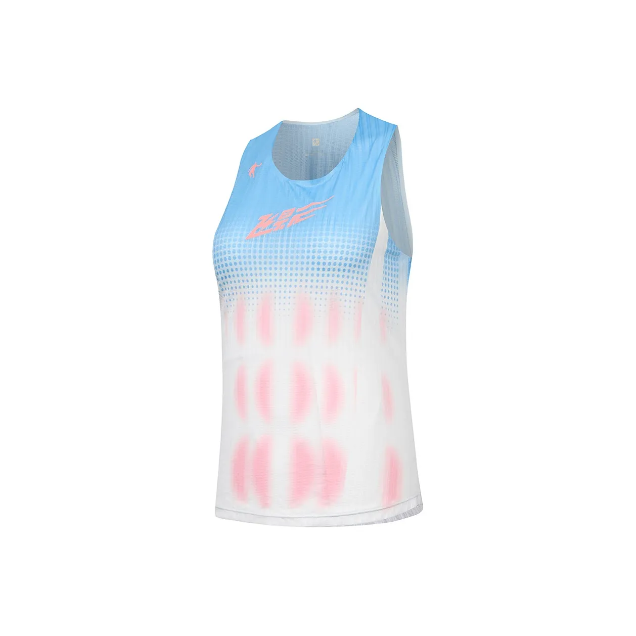 QIAODAN Feiying Бег Майка Женская Облако PEAK Синий С принтом Мерцающий Розовый