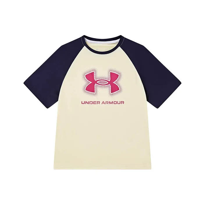 Under Armour Светло-серо-белая школьная рубашка с коротким рукавом
