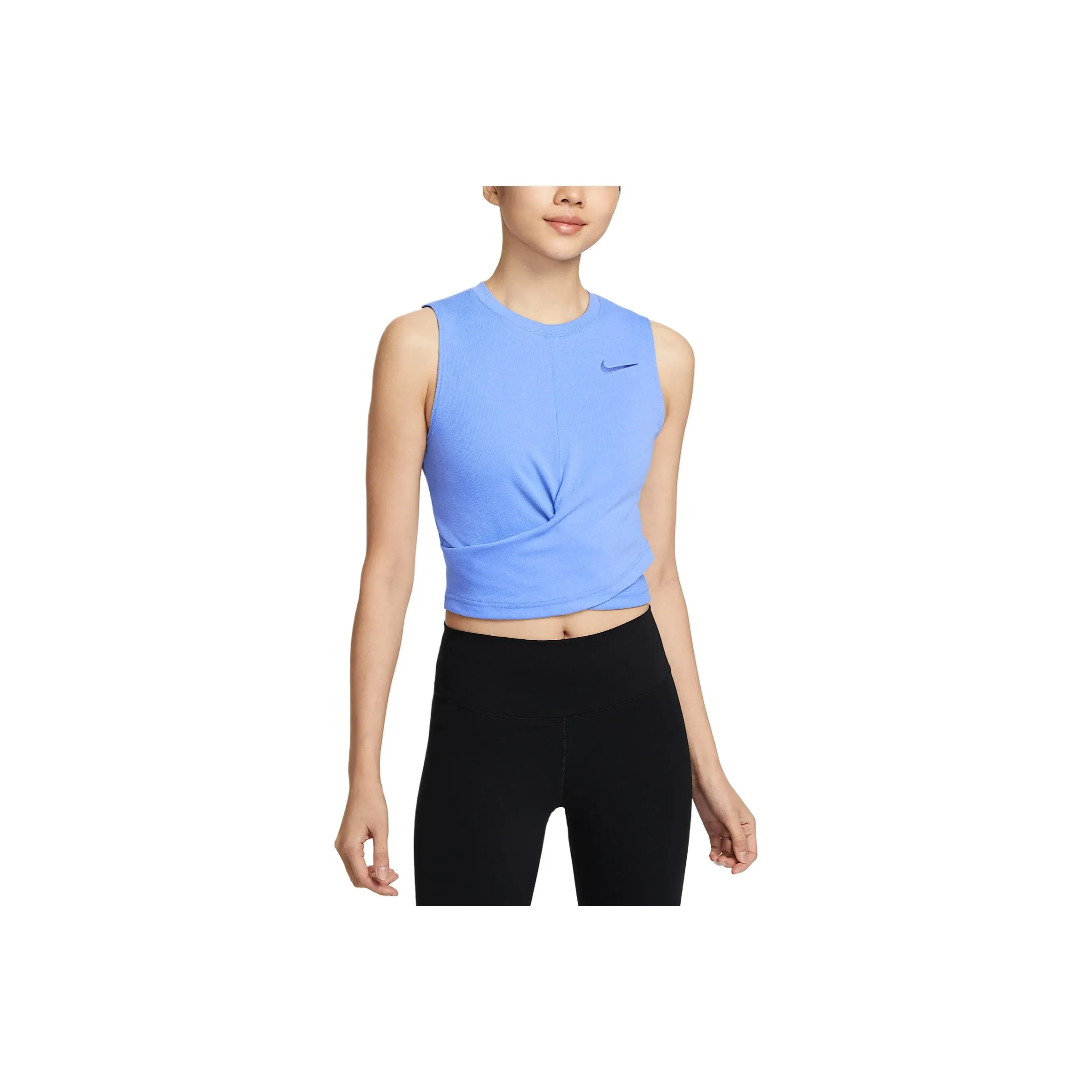 Nike YOGA DRI FIT Sport Vests Women's Pulse Sapphire Blue 494