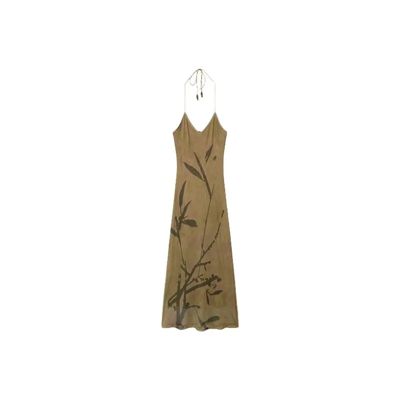 TIBINB Slip Dresses Women's Evening Bamboo