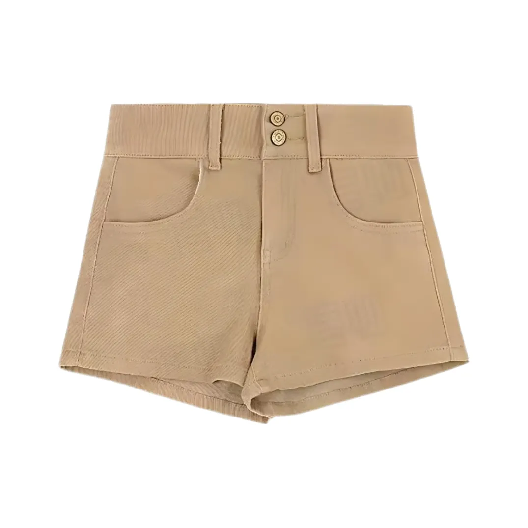 ABBY GODDESS Denim shorts sequin Women's Khaki