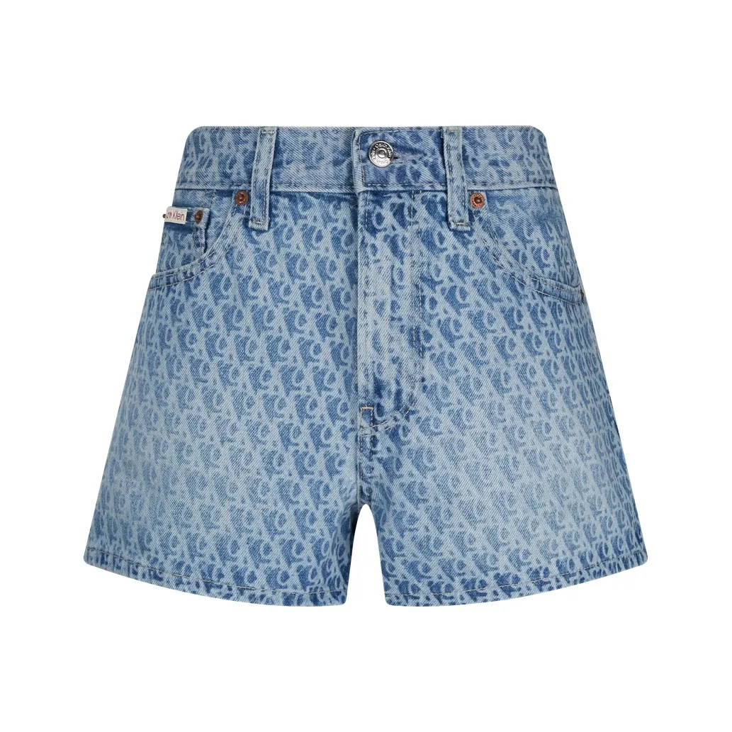 Calvin Klein Джинсовые шорты Женские Светло-синие