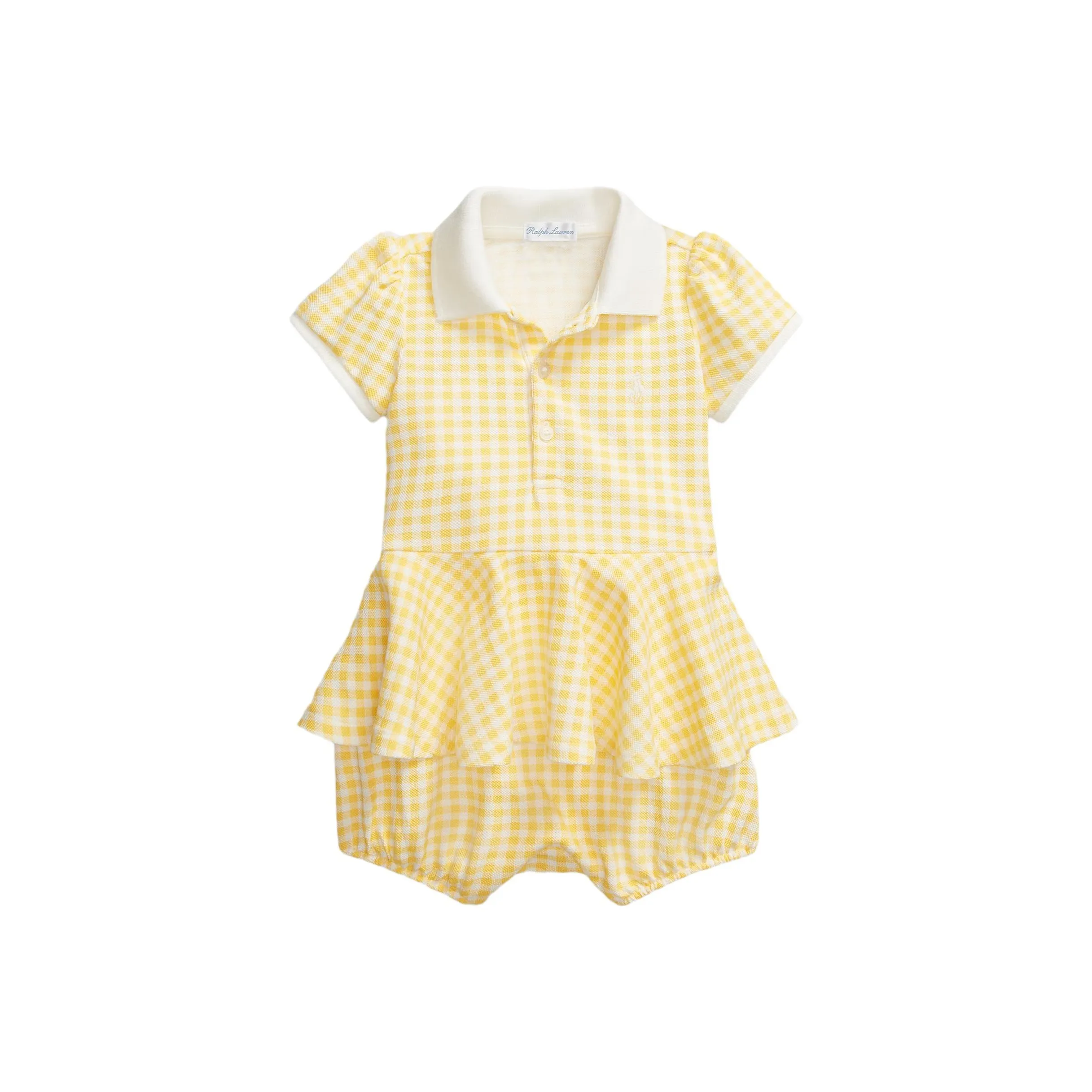 Комплект для малыша Wa Toddler Polo Ralph Lauren SS25 с юбкой желтый