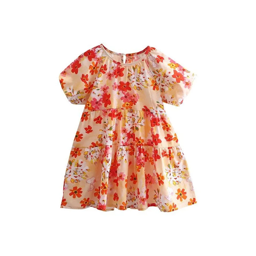 SNOOPY Платье Оранжевый Детский Возраст 3-7 лет