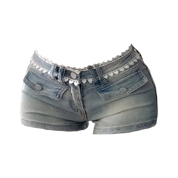 SISC Джинсовые шорты Женские Винтажные синие