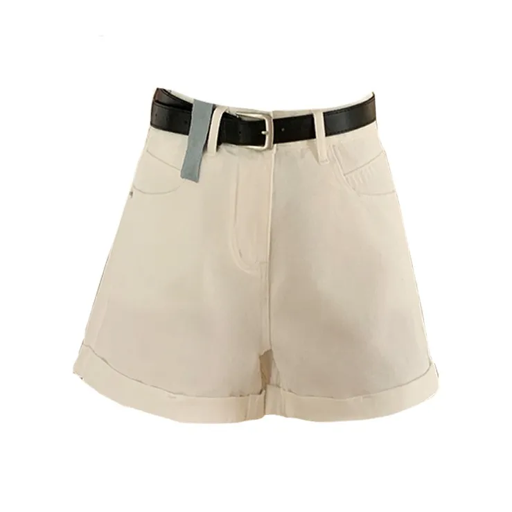 MJB Джинсовые шорты Женские Экрю [С ремнем]