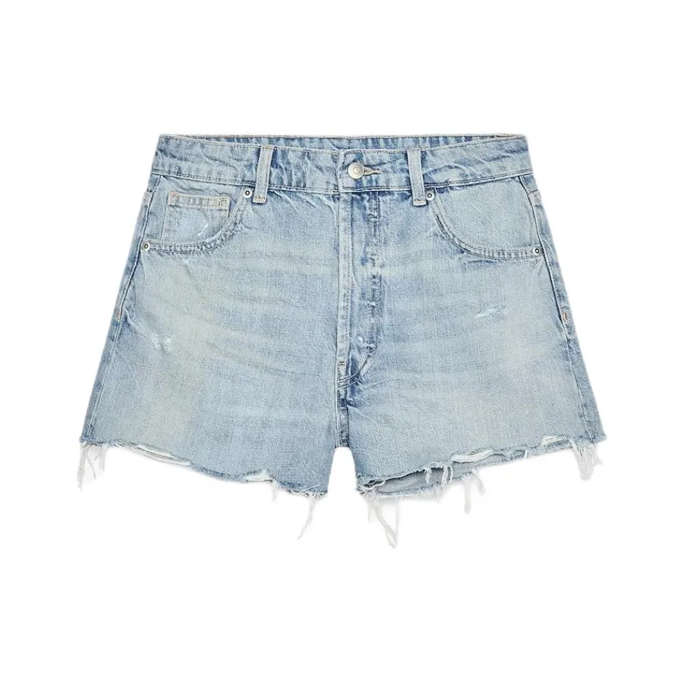ZARA Trf Denim Shorts Women's Light Blue