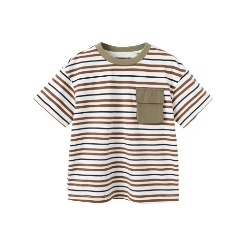 SEMIR KIDS Кофейно-зеленый Тон 00454 Детские дошкольные рубашки T
