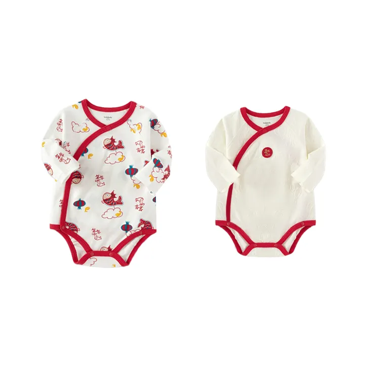 BALABALA Комбинезон 2 пачки Белый Красный Тон Младенец и Малыш