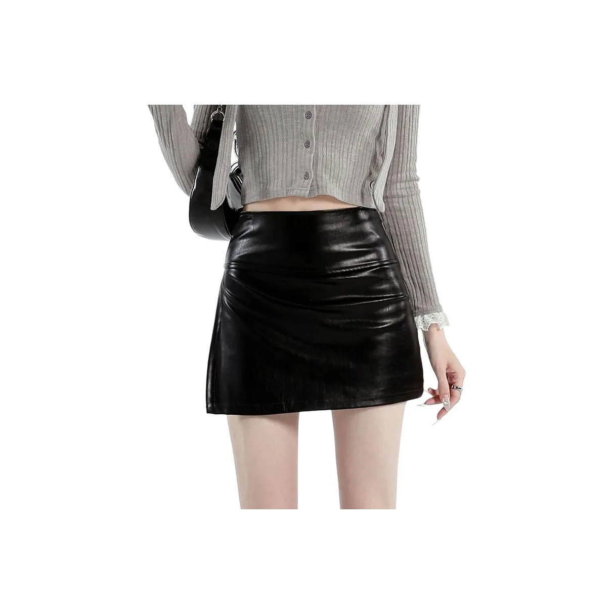 Кожаные короткие юбки MM женские