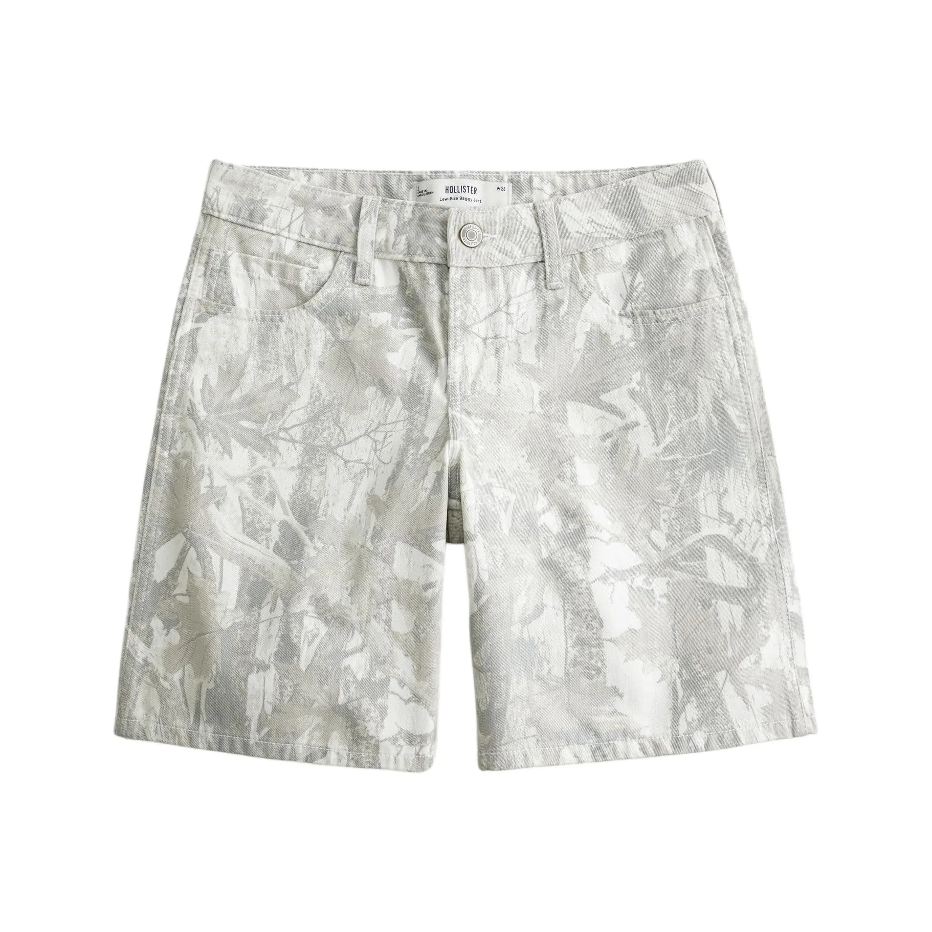 Hollister Джинсовые шорты Женские Белые Камуфляж