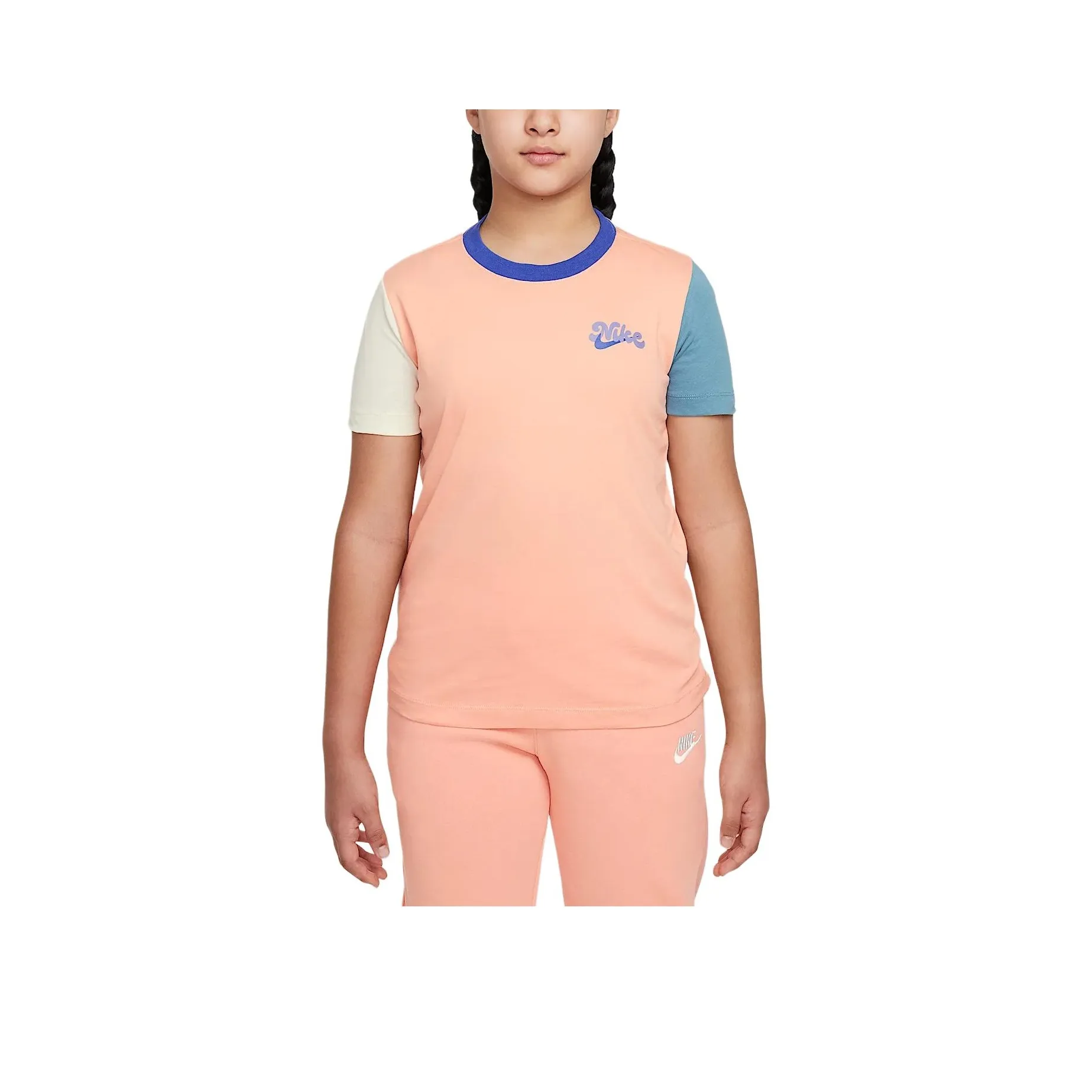 Nike Sportswear T-Shirt Абрикосовый Желтый Розовый Подростки