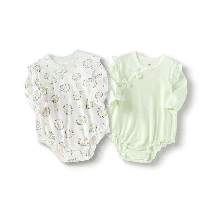 Balabala Комбинезон 2 пачки Белый Зеленый Тон для младенцев и малышей