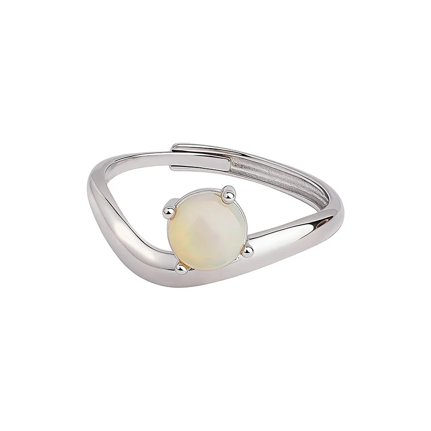 FANSHINER Natural Opals Rings Women's