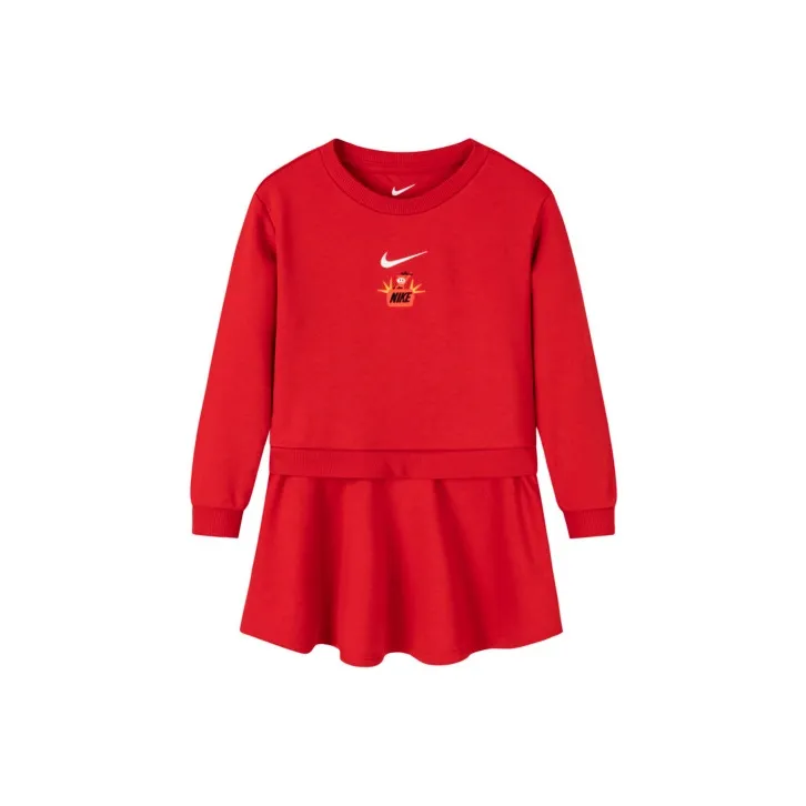 Платье Преппи Nike красный для детей 3-7 лет