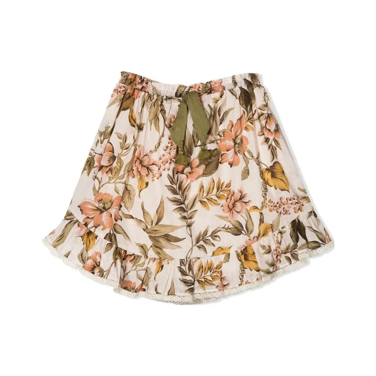 Zimmermann Растение и Цветочный Принт Полностью С принтом Умеренный Юбка Детская