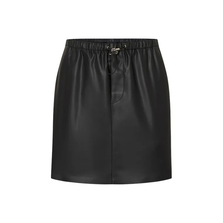 MOCO Leather Short Skirts Women's Black