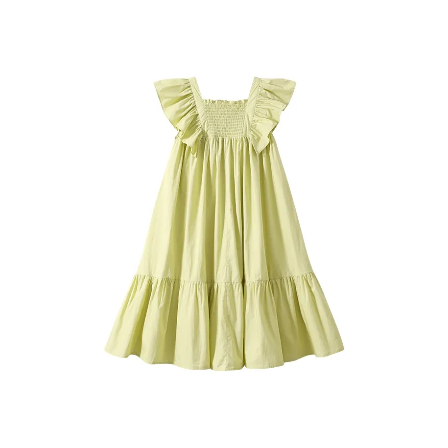 TONGGENI Зеленое платье для школьного возраста