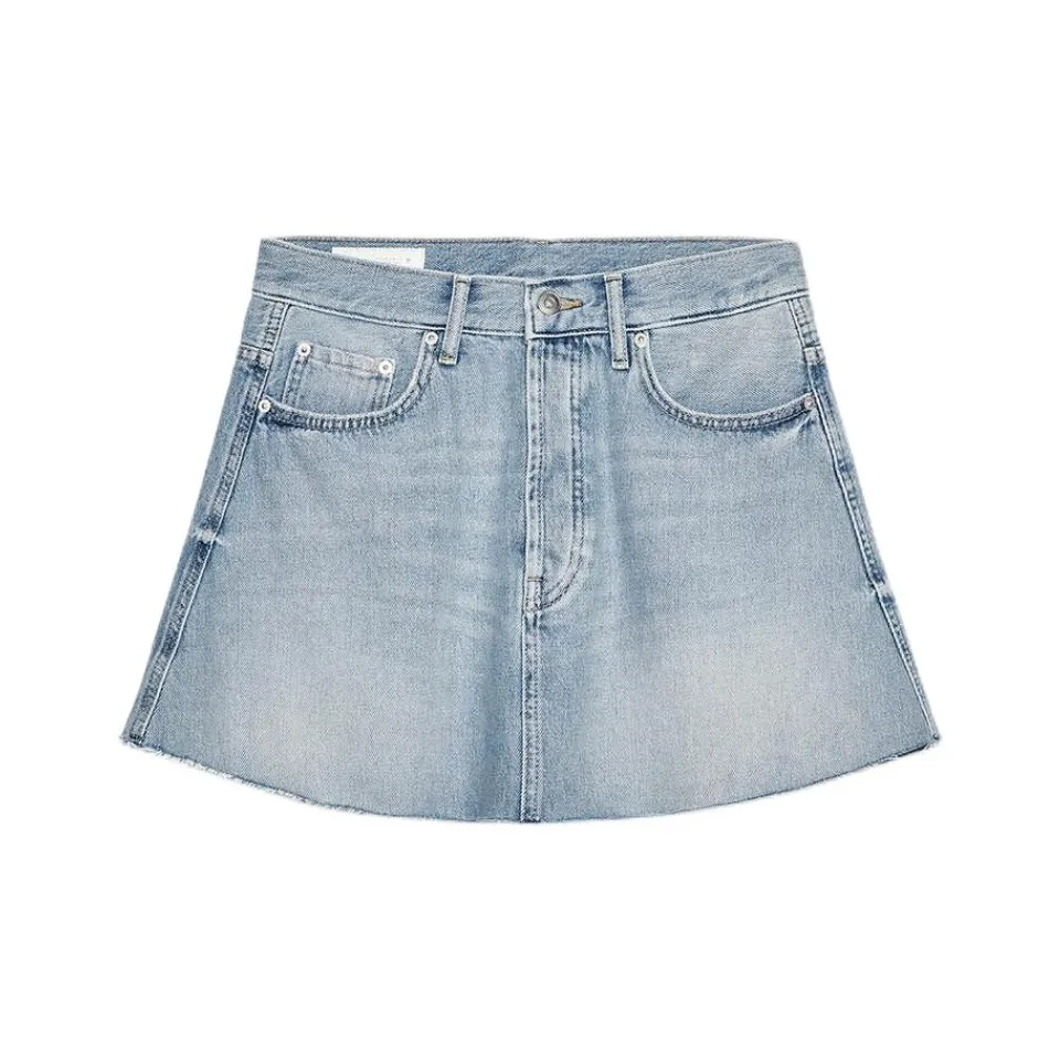 ZARA Trf Джинсовые короткие юбки Женские Светло-синий