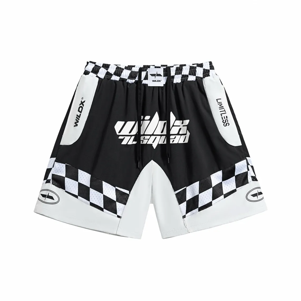 WILDX Sports Shorts Unisex Racing Black