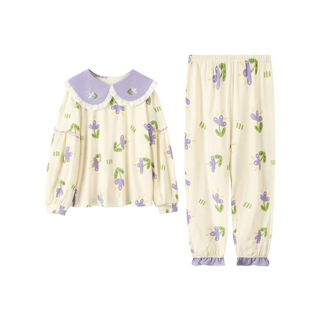 Red Bean Домашняя одежда Пурпурный цвет гор на закате Детский