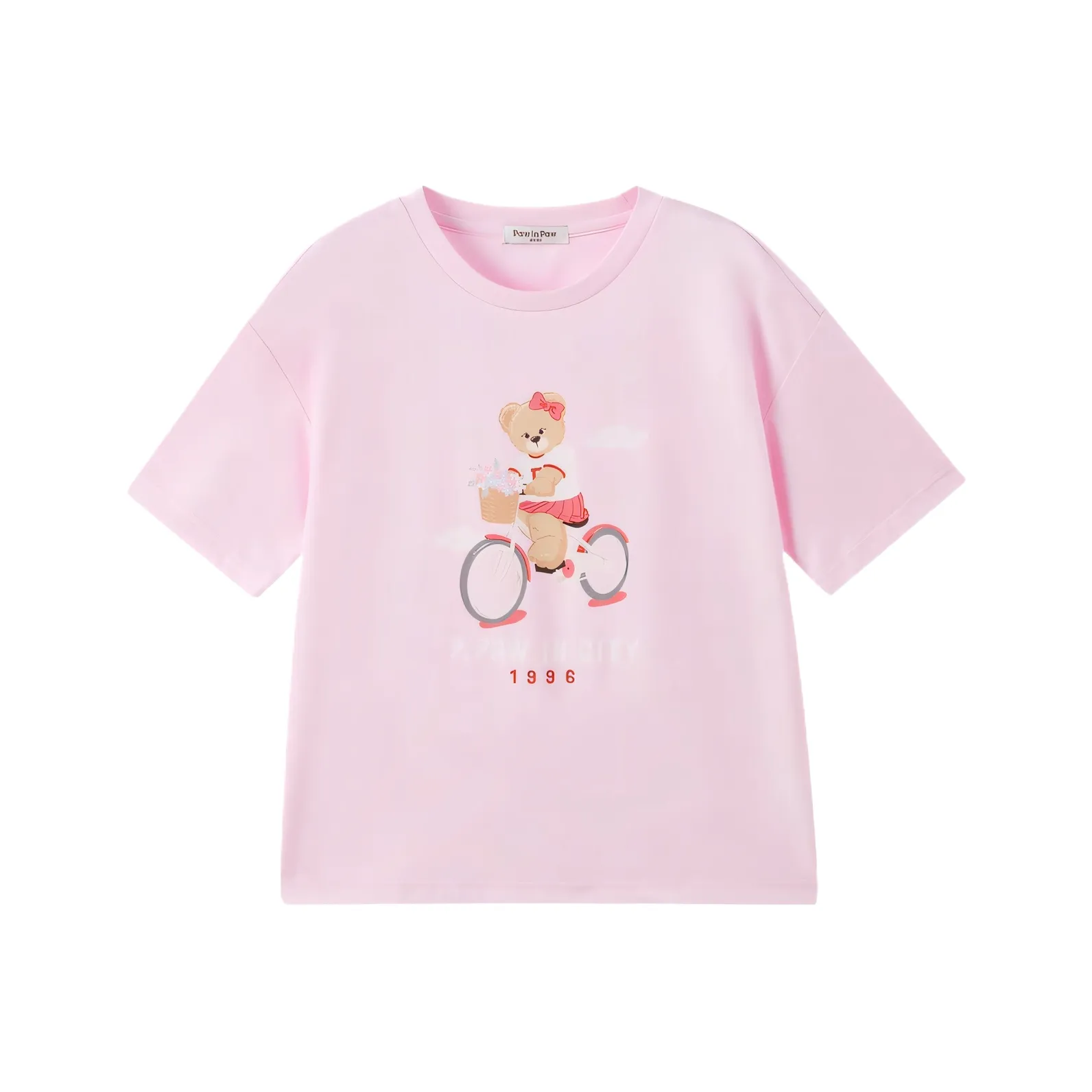 PAW IN PAW Cartoon Bear Охлаждающий Sorona Короткий рукав T-рубашки для детей 3-7 лет