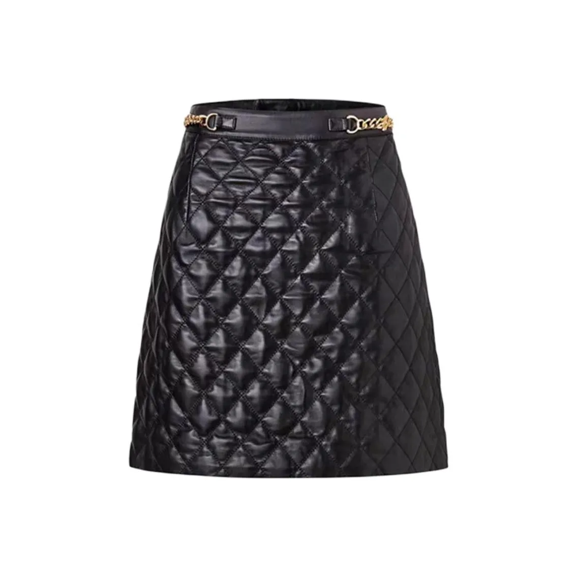 KARL LAGERFELD Кожаные короткие юбки Женские Черный