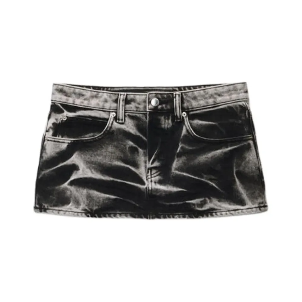 Alexander Wang Blade Logo Embroidered Miniskirt