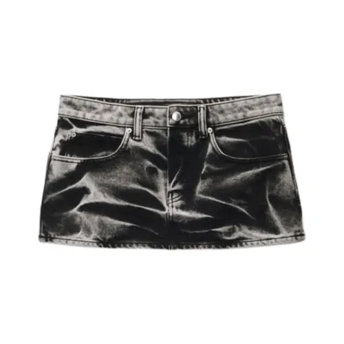 alexander wang Черная Женская Джинсовая Короткая Юбка