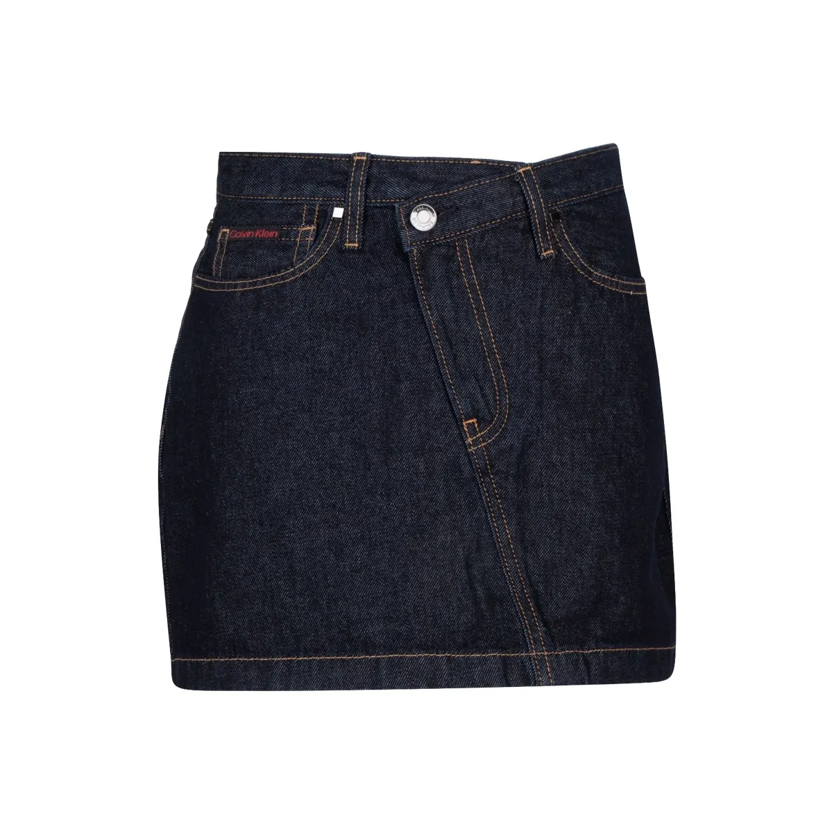 Calvin Klein Джинсовые короткие юбки Женские Деним Черный