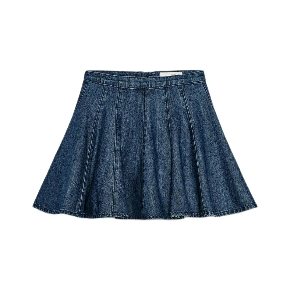 ZARA Trf Denim Short Skirts Women's Blue