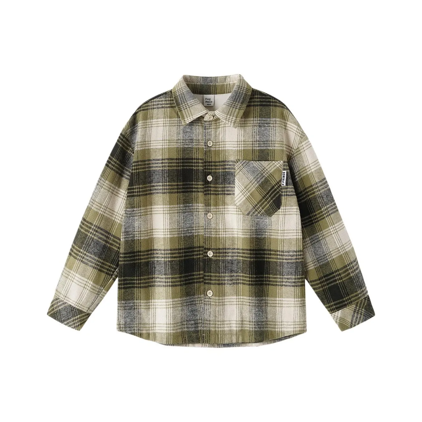 FrogPrince Рубашка Клетка Зеленая Подростки